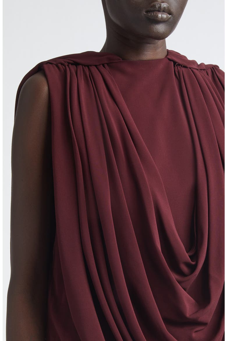 Astor Draped Jersey Top, Alternate, color, MERLOT