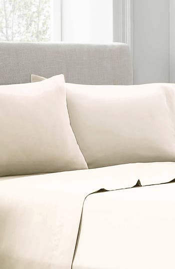 Linum Home Textiles 400 Tc 100% Cotton 4-piece King Sheet Set In Ecru