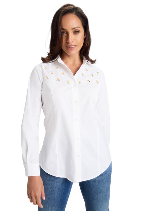 Wrinkle-Free Stretch Poplin Shirt (Plus Available)