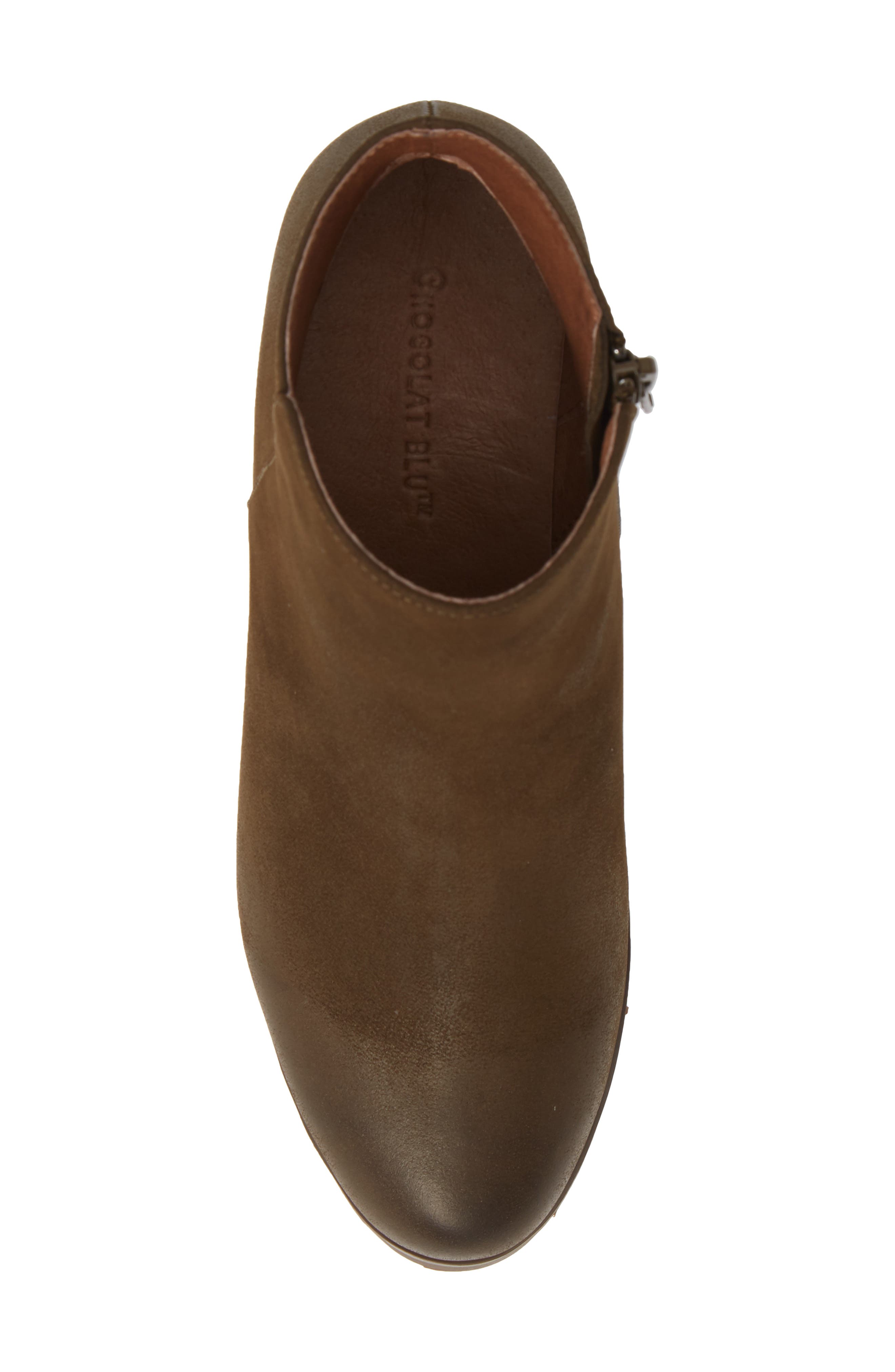 Kacy Wedge Bootie, Alternate, color, KHAKI LEATHER