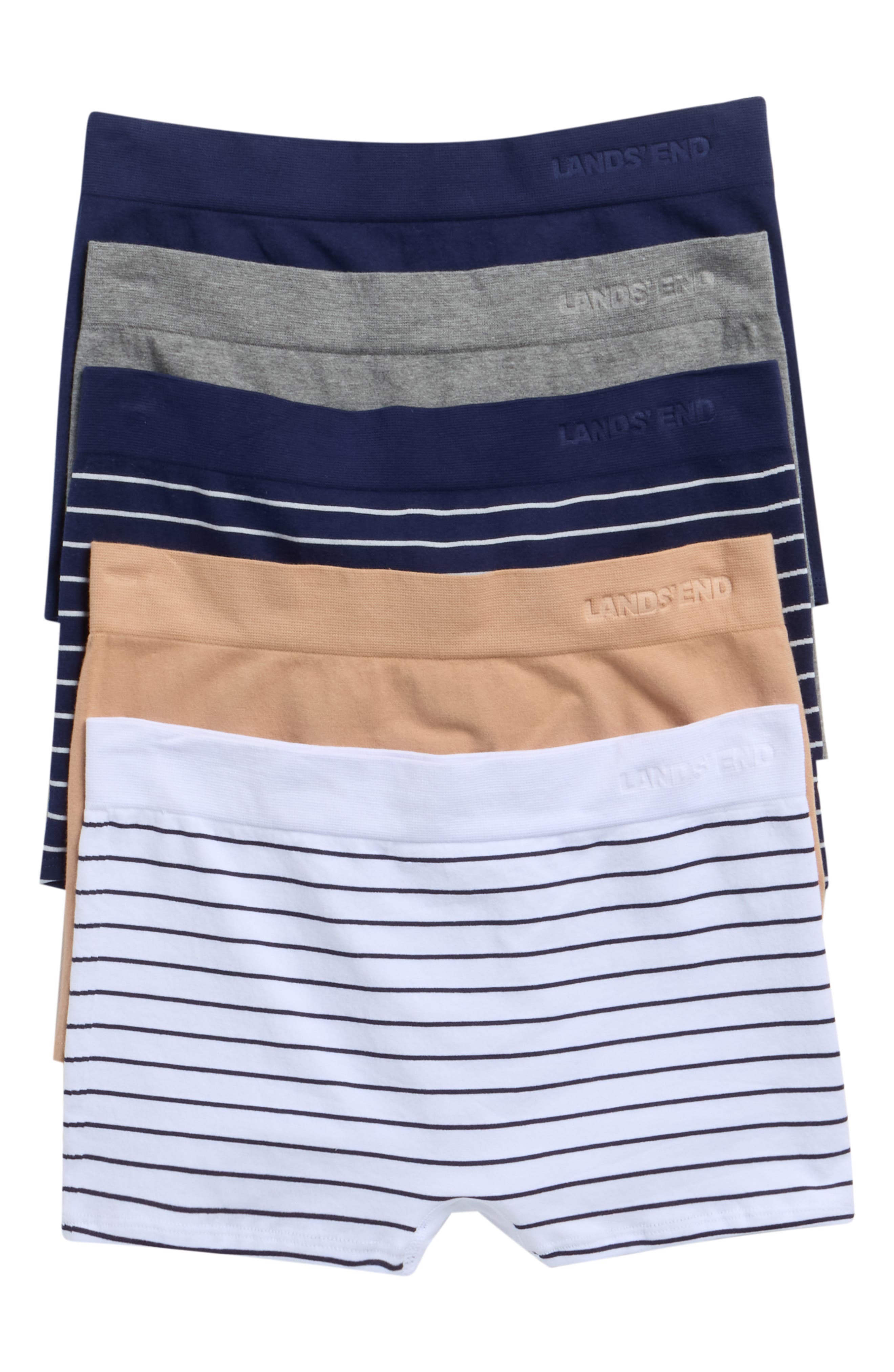 Lands' End 3-Pack Cotton Comfort Seamless Boyshorts