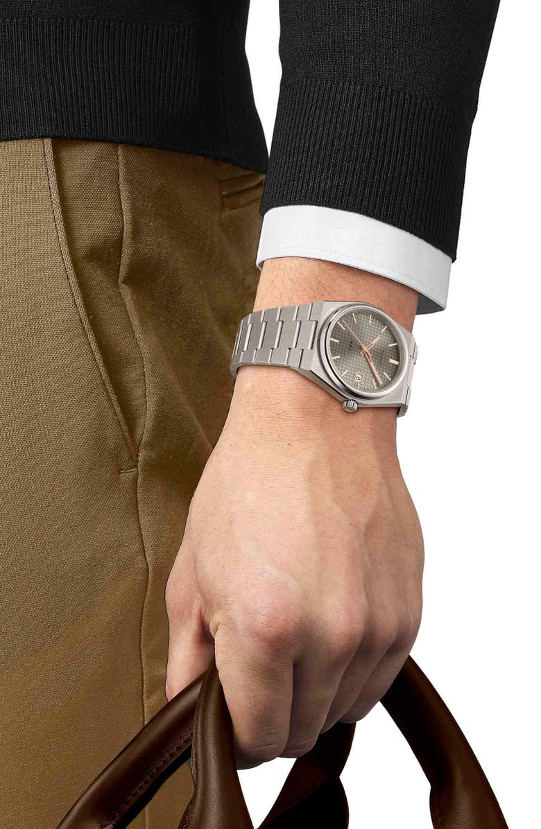 Tissot PRX Powermatic 80 Titanium Bracelet Watch, 38mm, Alternate, color,