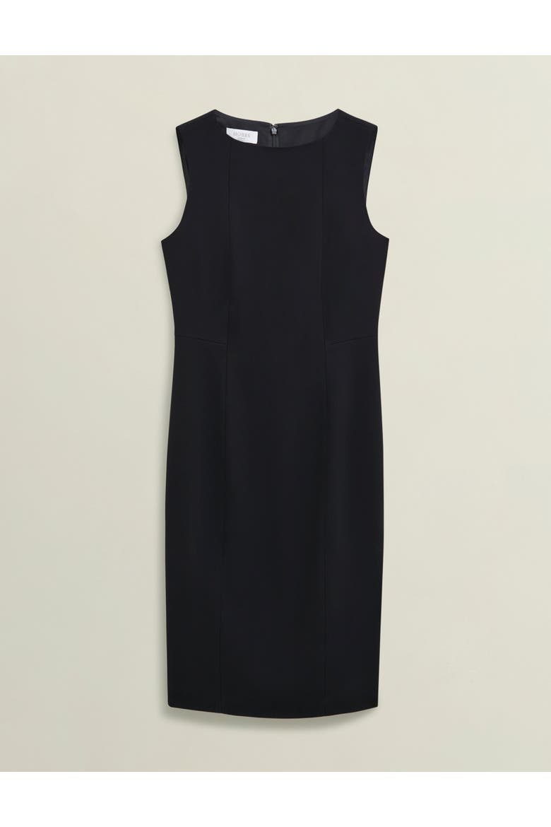 Tailored Boat Neck Sleeveless Dress, Alternate, color, Black