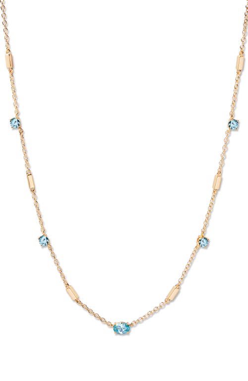 Brook & York Brook And York Brenna Birthstone Station Necklace In Gold December