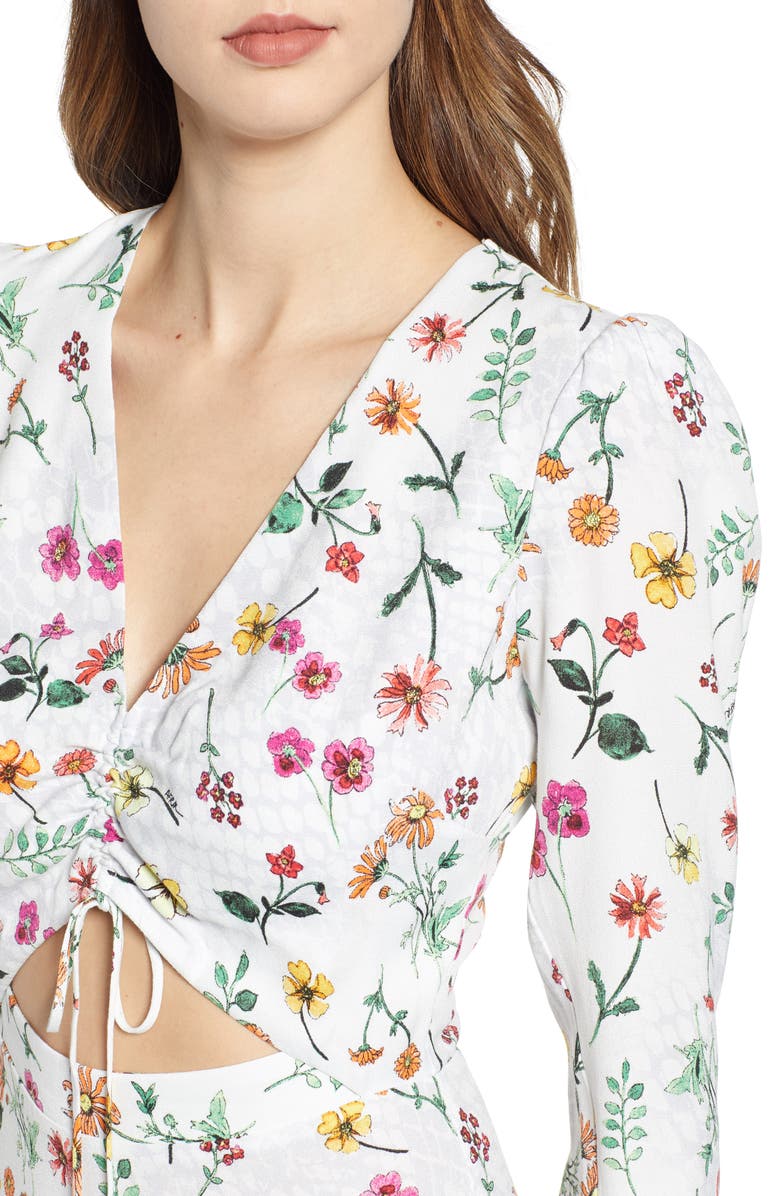 AFRM Carlo Cinched Front Midi Dress, Alternate, color, 