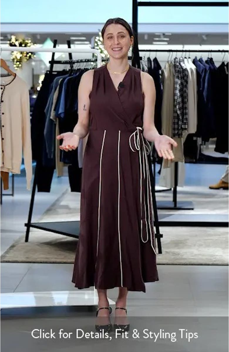 Ari Tie Waist Sleeveless Linen Blend Maxi Dress, sales video thumbnail