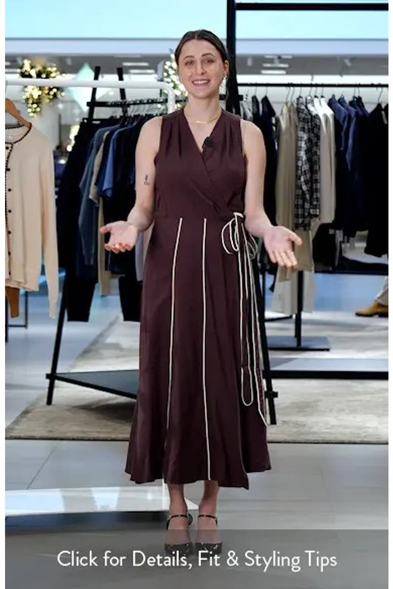 Ari Tie Waist Sleeveless Linen Blend Maxi Dress video