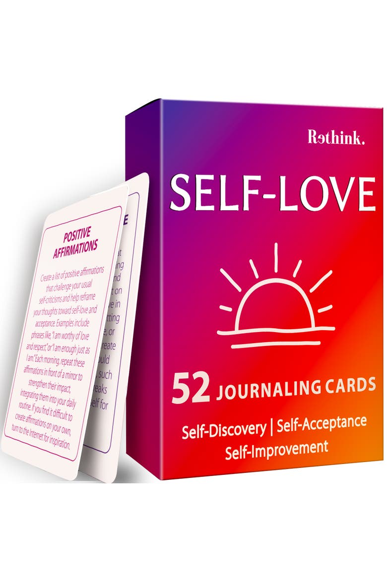 Affirmation, Mindfulness and Meditation Card Set, Main, color, Self love