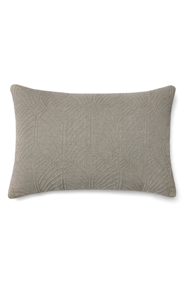 SFERRA Ruggenti Linen Throw Pillow, Main, color, Ash
