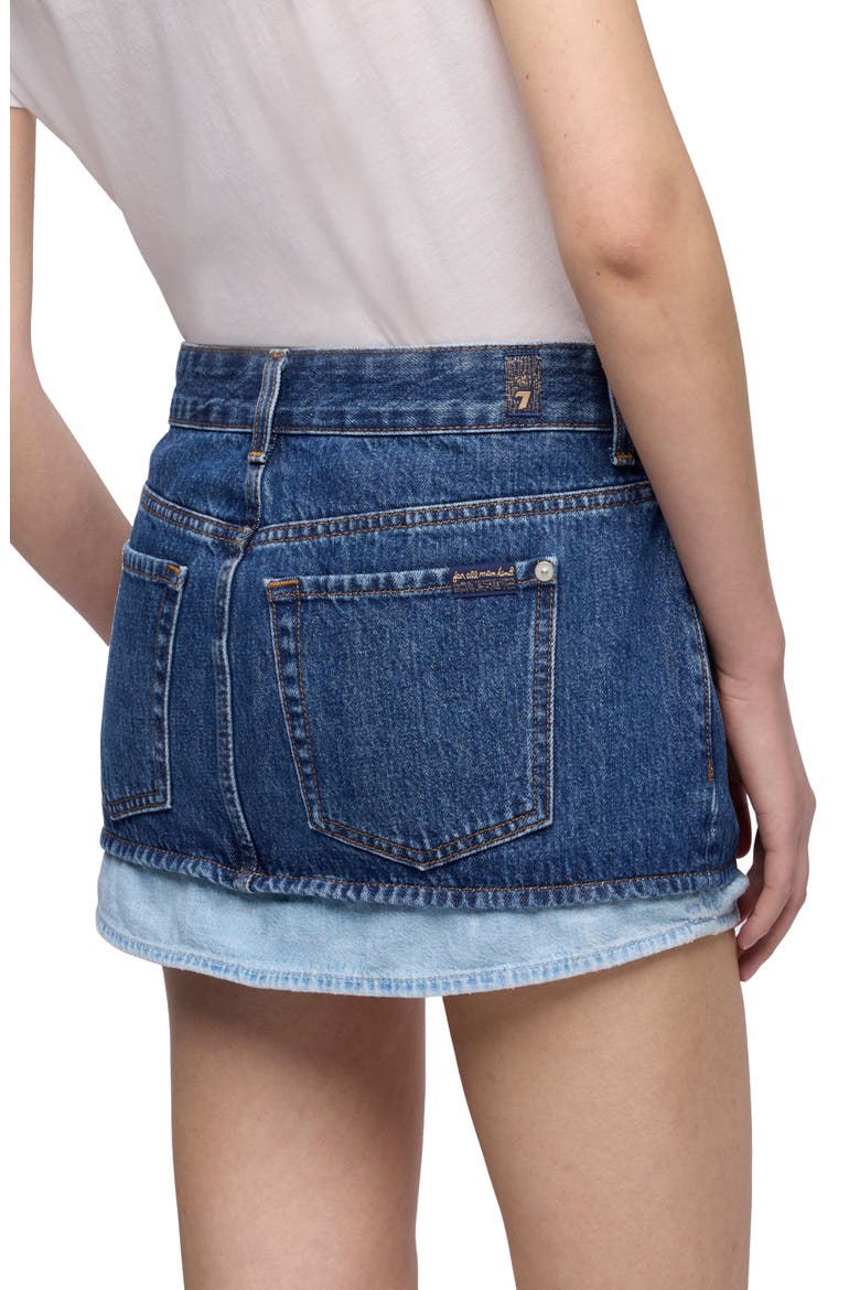 Cherry Layer Denim Skirt, Alternate, color, SHADOW