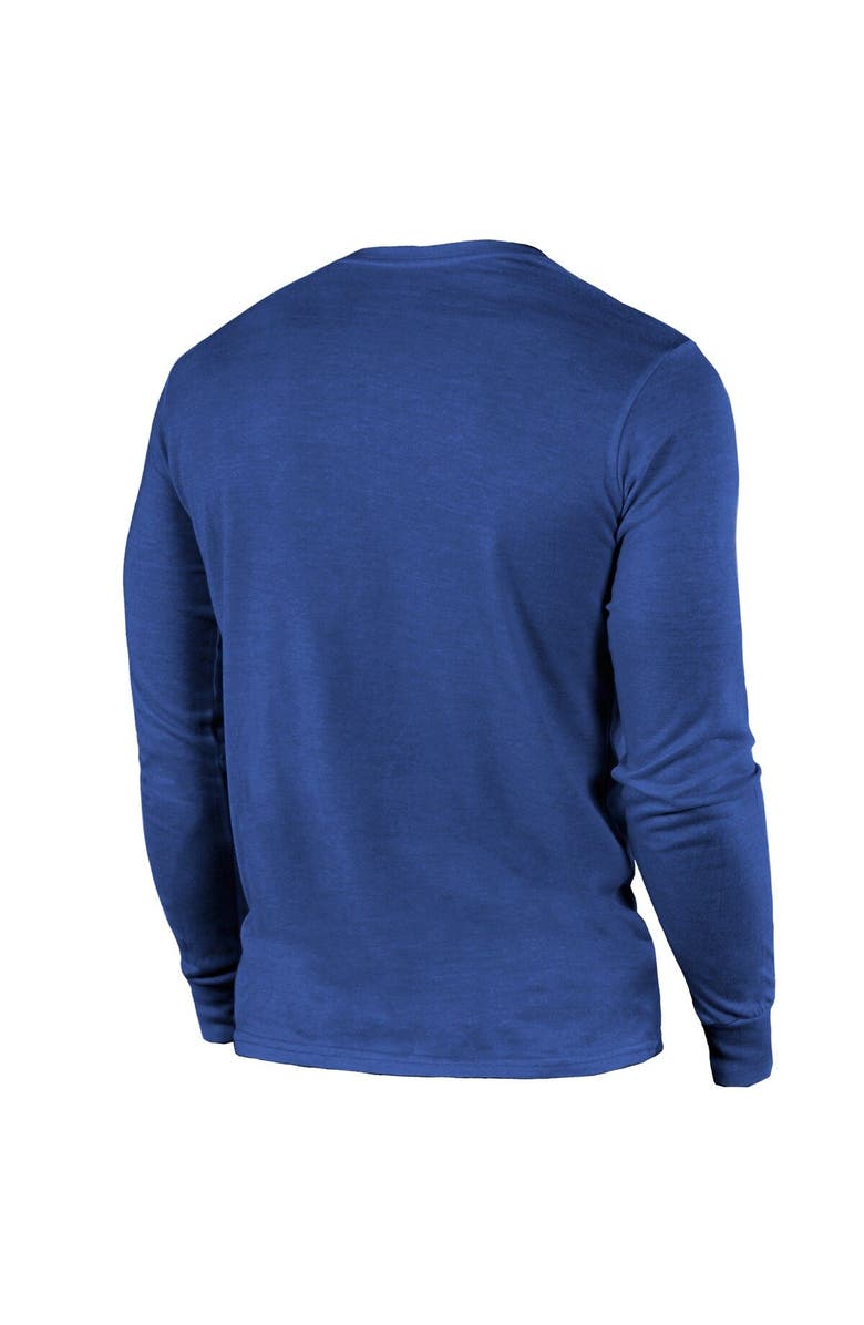 Majestic Threads Men's Majestic Threads Royal Los Angeles Rams Super Bowl LVI Champions Tri-Blend Long Sleeve T-Shirt, Alternate, color,