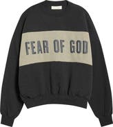 Fear of God Essentials Paneled Relaxed Crop Fleece Sweatshirt