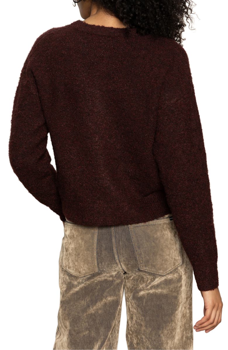 Sanctuary Bouclé Cardigan, Alternate, color, Dark Crimson Red