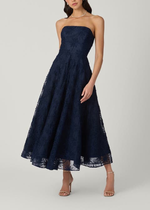Midnight McCall Embroidered Mesh Dress