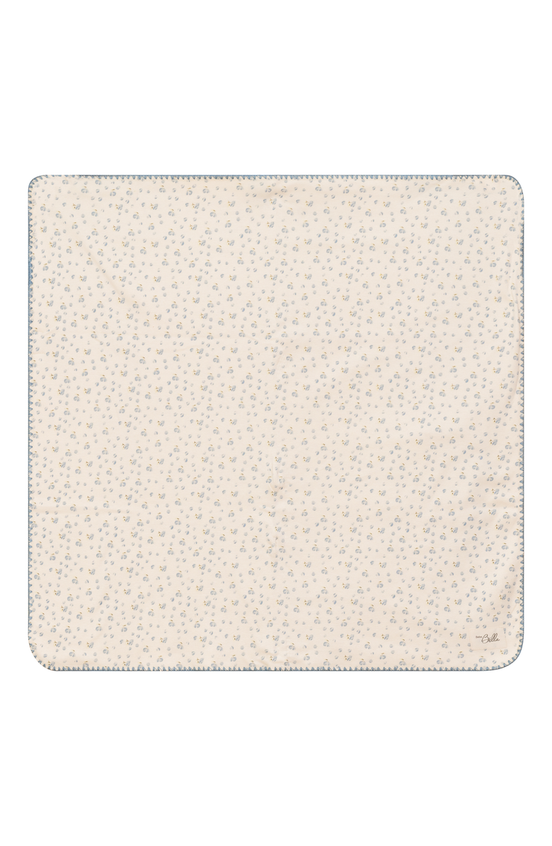 Bebe Bella Allover Ribbed Printed Blanket, Main, color, Blue