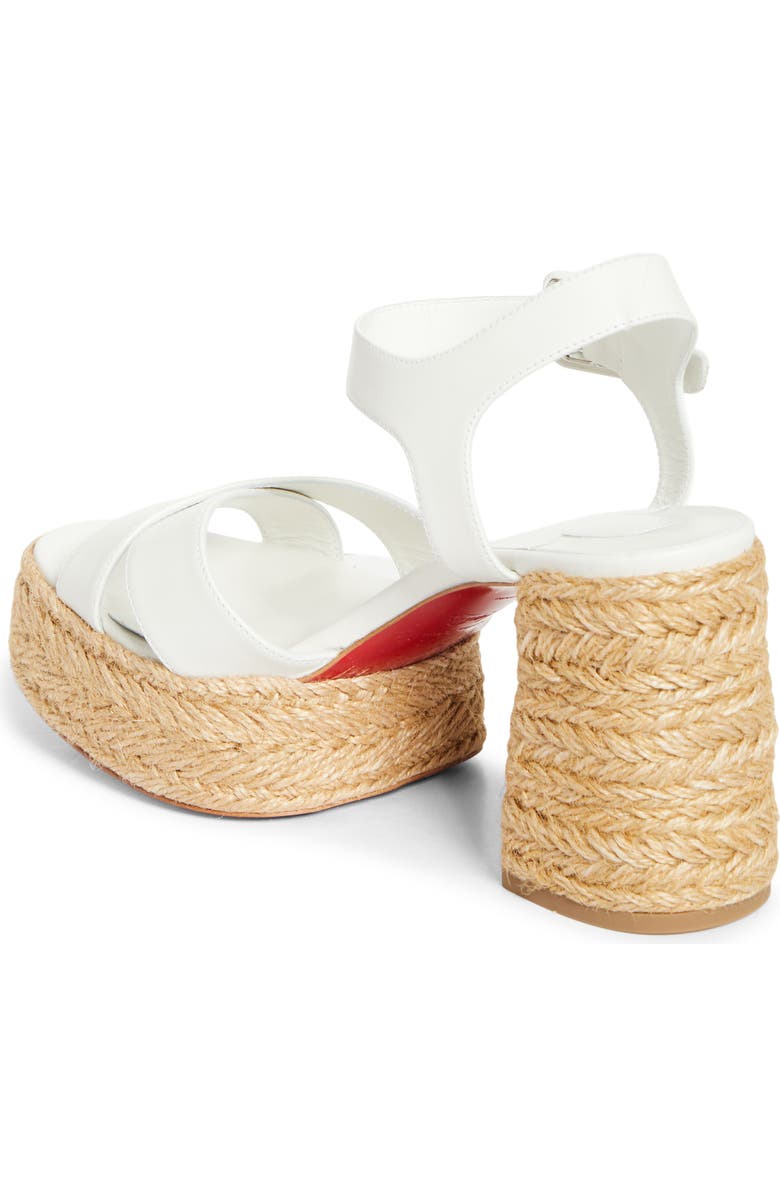 Christian Louboutin Calakala Espadrille Platform Sandal, Alternate, color, Bianco/ Lin Bianco