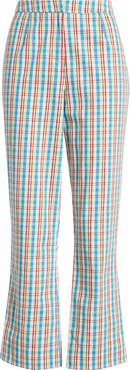 Faithfull the Brand Iria Check Cotton & Linen Capri Pants