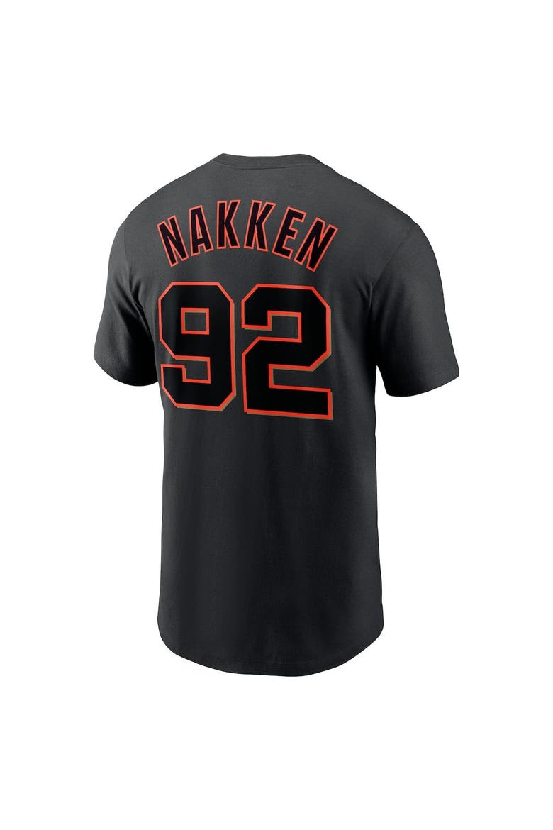 Men's Nike Alyssa Nakken Black San Francisco Giants Name & Number T-Shirt, Alternate, color, Black