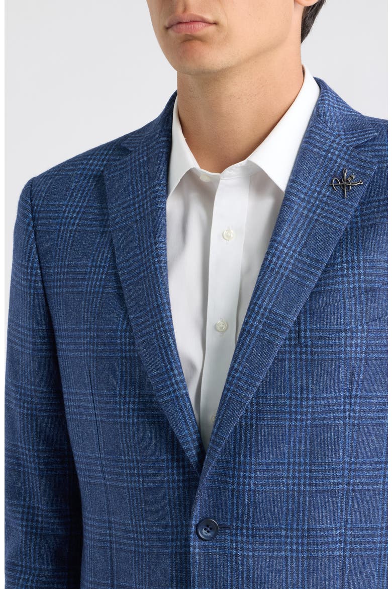 Bleecker Two-Button Wool Blend Plaid Suit, Alternate, color, BLUE