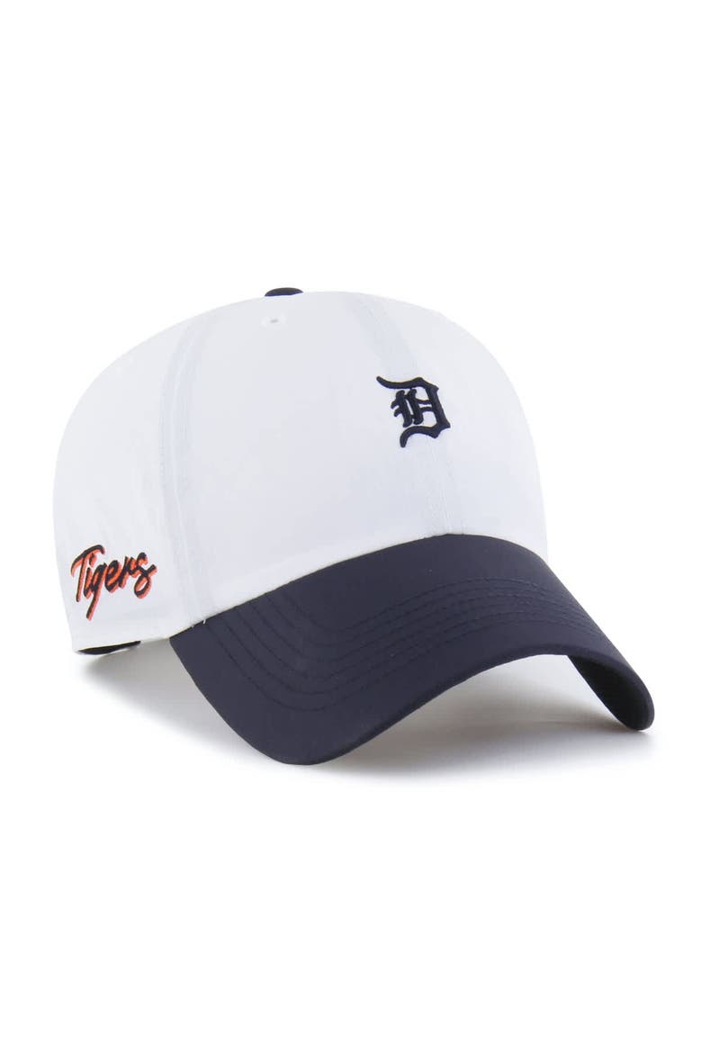 Men's '47 White/Navy Detroit Tigers Vista Mini Clean Up brrr° Adjustable Hat, Alternate, color, White