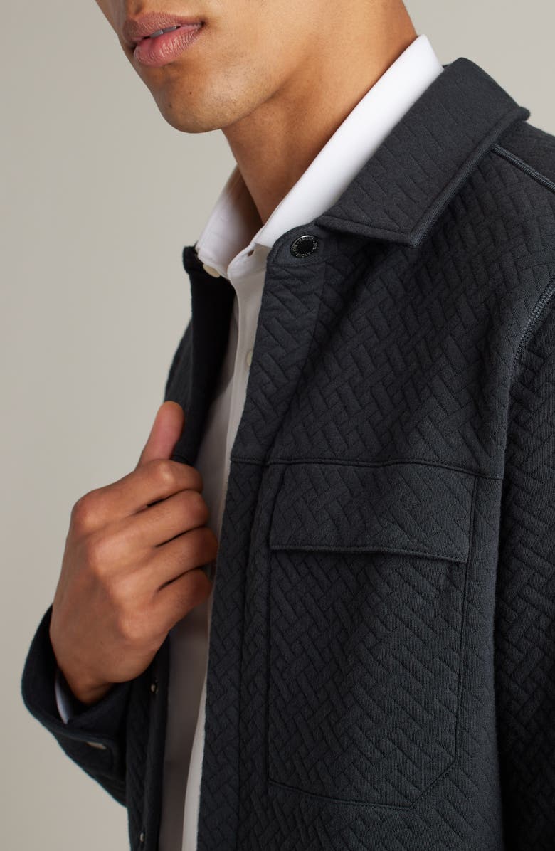 Riggins Python Jaquard Cotton Stretch Blend Bomber Jacket