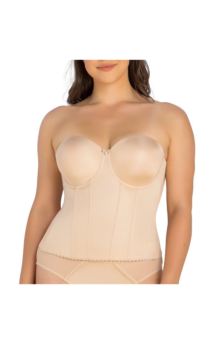 Parfait Elise Full Back Longline Smoothing Bustier, Main, color, Bare