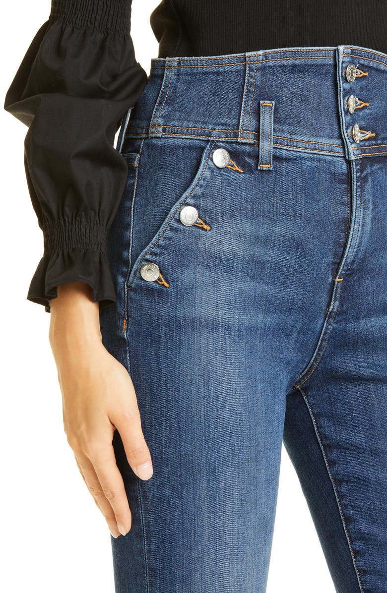 Veronica Beard Jossie Sailor High Waist Skinny Jeans, Alternate, color, 