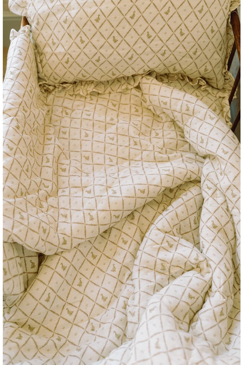 Organic Cotton Muslin Quilt & Sham Set, Alternate, color, DUCKS