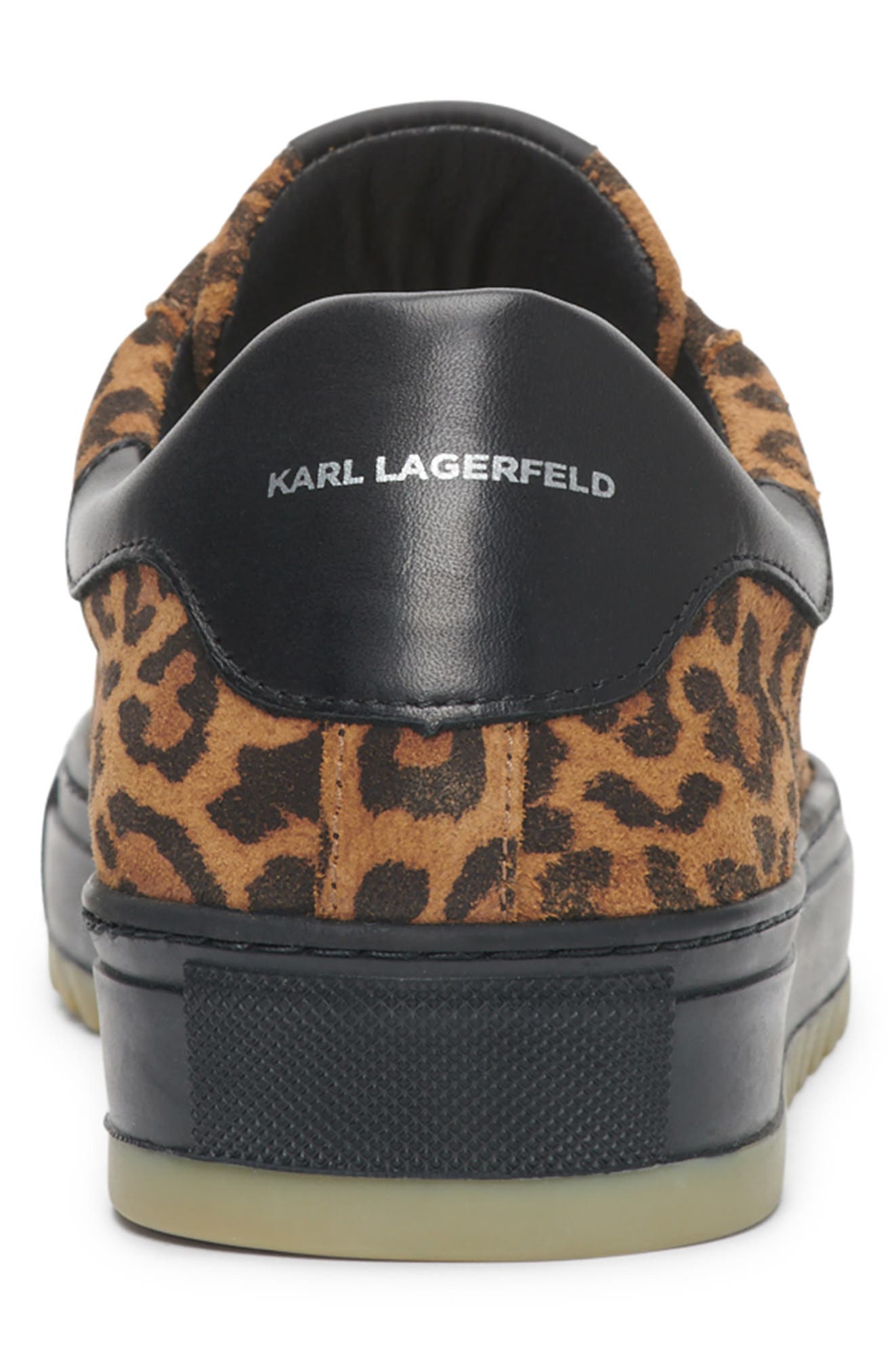 KARL LAGERFELD PARIS Suede Leopard Print Sneaker, Alternate, color, 