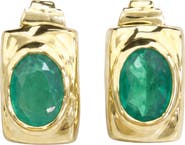 ARGENTO VIVO Stone Rectangular Huggie Hoop Earrings
