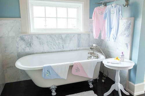 Florence Eiseman Stripe Knit Towel Set With Rocking Horse In Multi