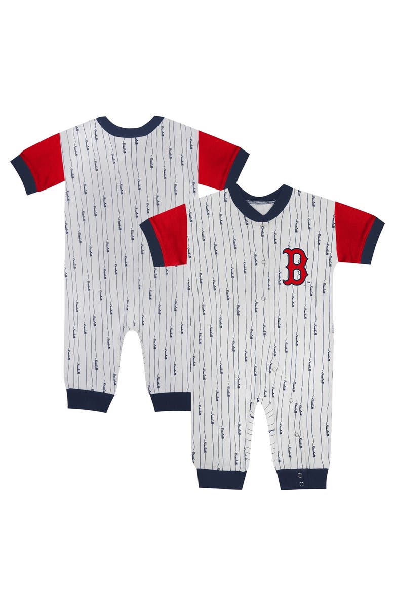 Outerstuff Infant Fanatics Branded White Boston Red Sox Logo Best Series Full-Snap Jumper, Main, color, 