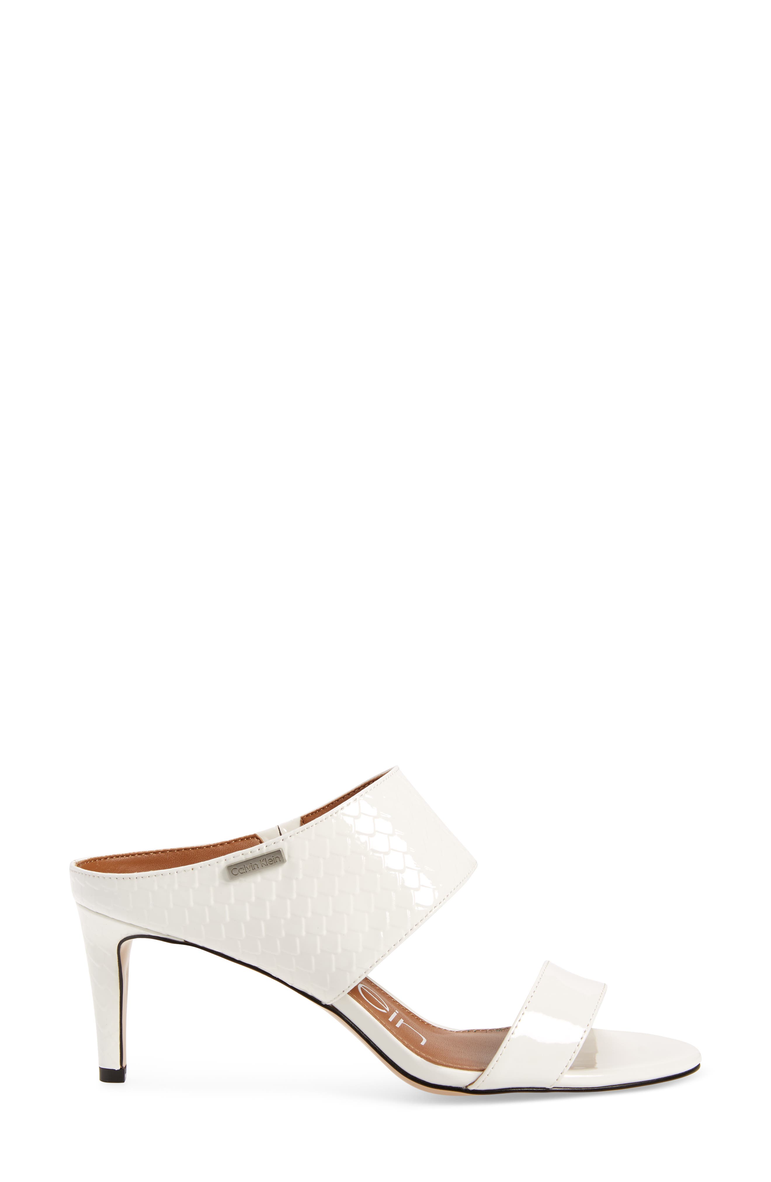 Calvin Klein 
Cecily
 Sandal, Alternate, color, White Patent Leather