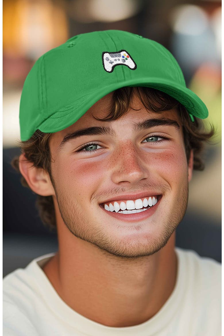 Game Controller Embroidered Hat, Alternate, color, Kelly Green