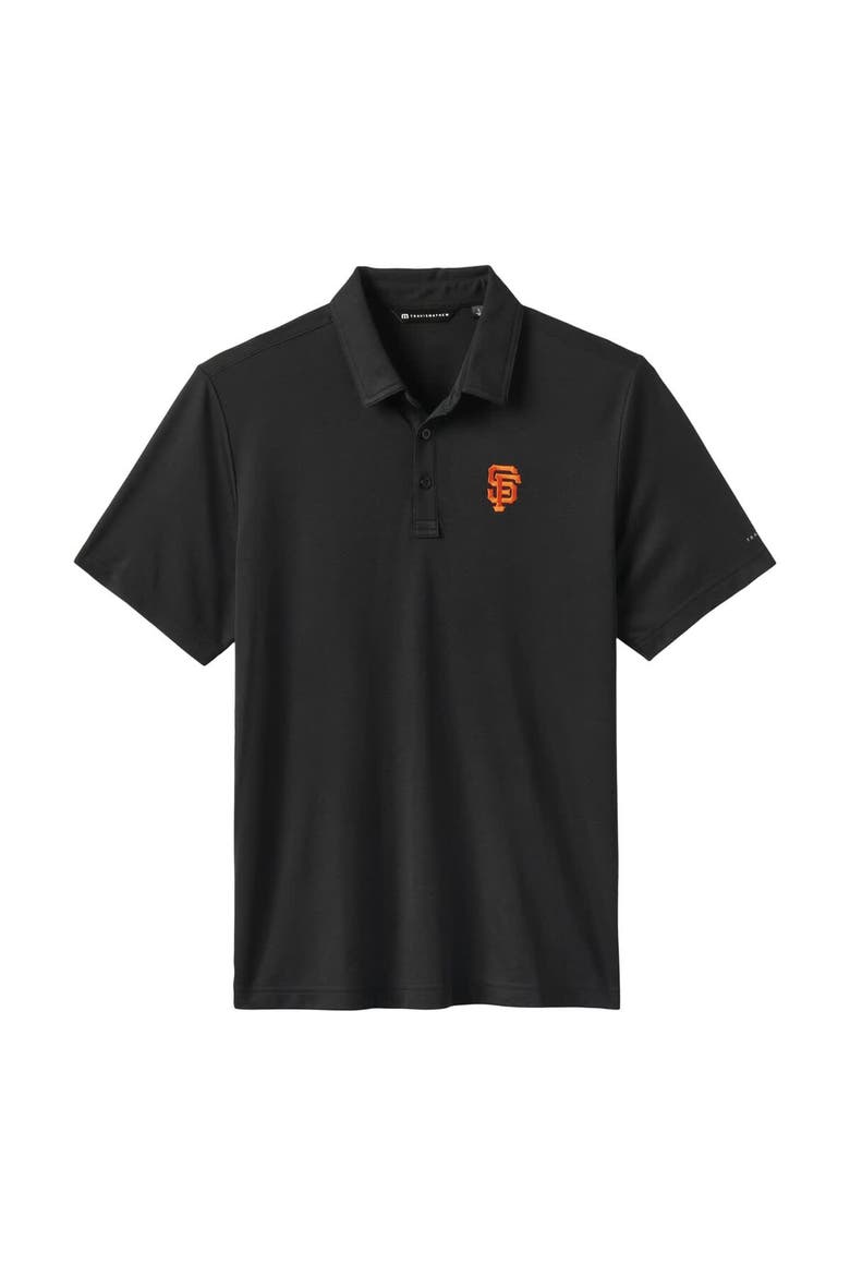 Men's TravisMathew Black San Francisco Giants Playoff Pitch Tri-Blend Polo, Alternate, color, Black