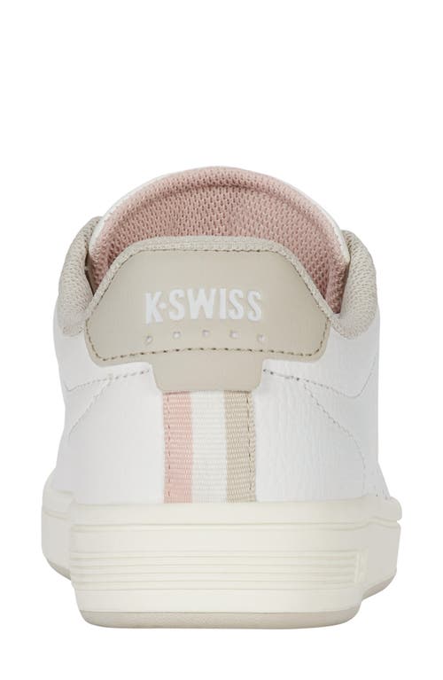 K-swiss Court Base Ii Sneaker In Cloud/oatmeal/rose