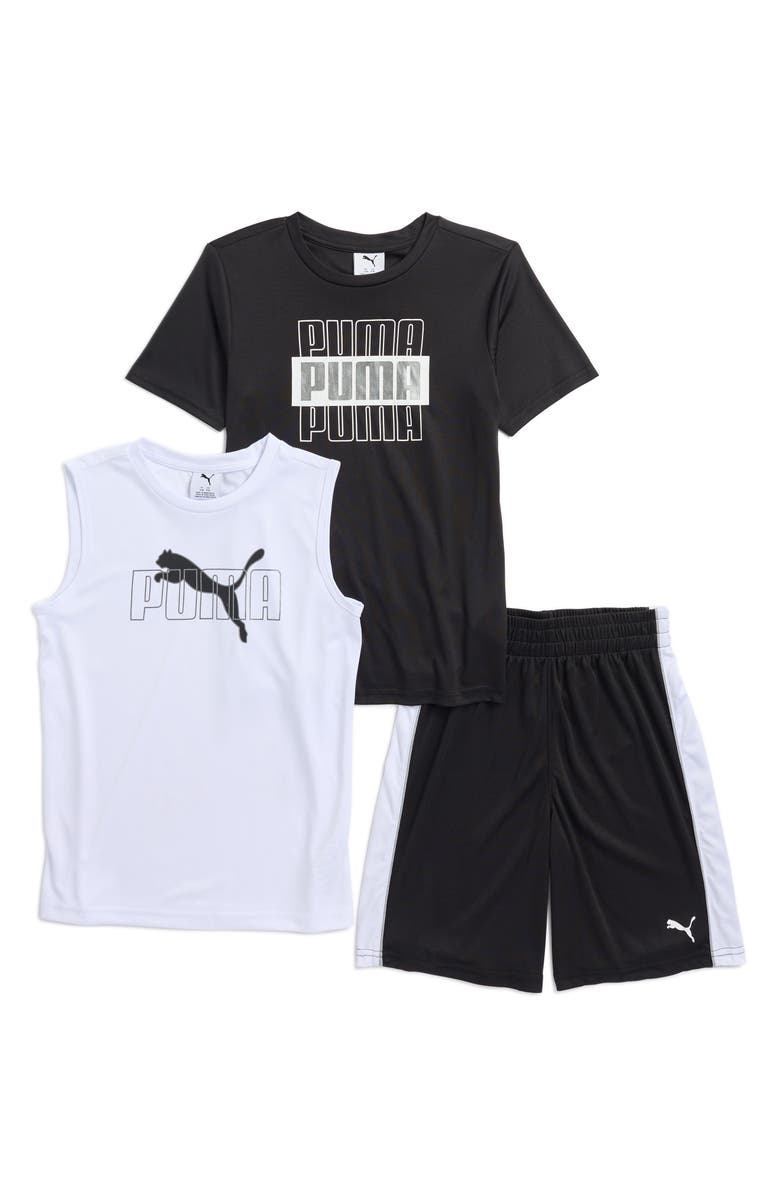 PUMA Kids' Logo Tank, T-Shirt & Shorts Set, Main, color, 
