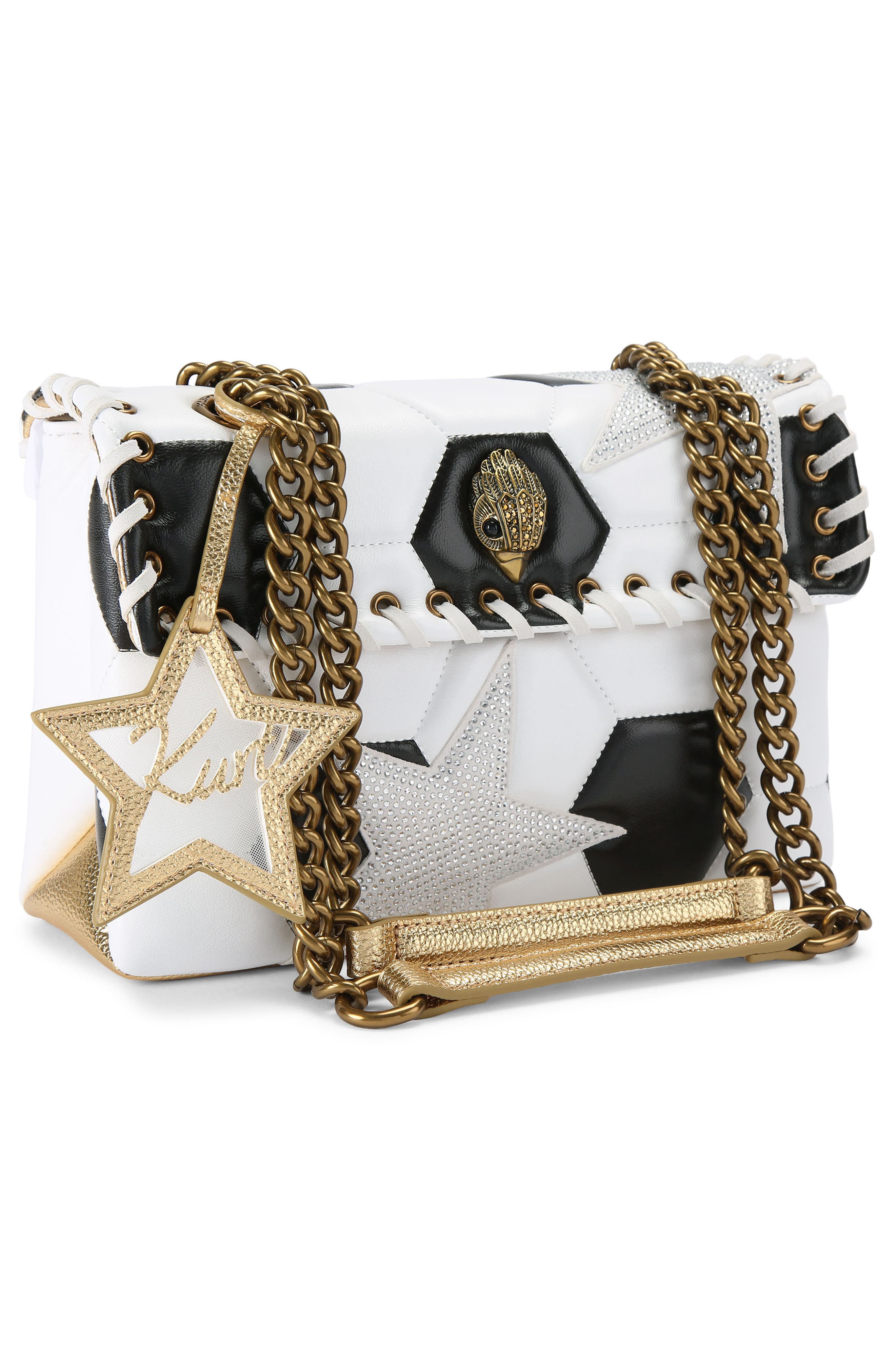 Kurt Geiger London Kensington Footy Bag, Alternate, color, White/ Black