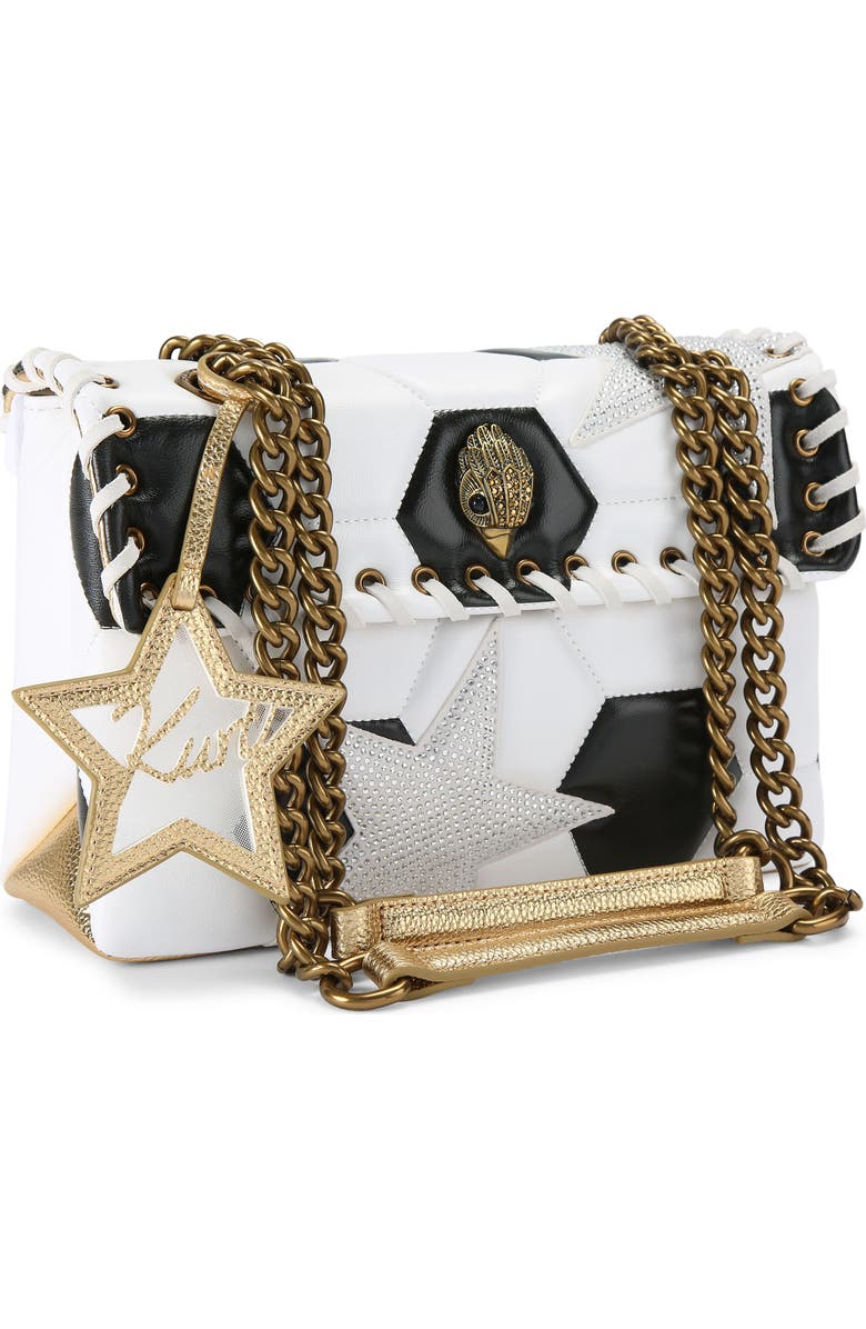Kurt Geiger London Kensington Footy Bag, Alternate, color, White/ Black