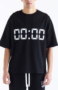 VOUSETI Us Against Time Oversize Cotton Graphic T-Shirt