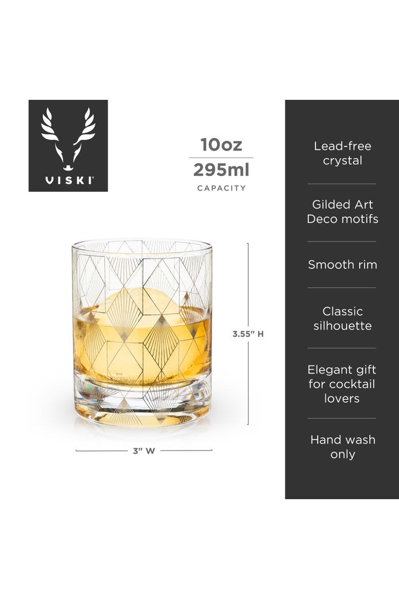 Deco Crystal Tumbler, Alternate, color, Clear