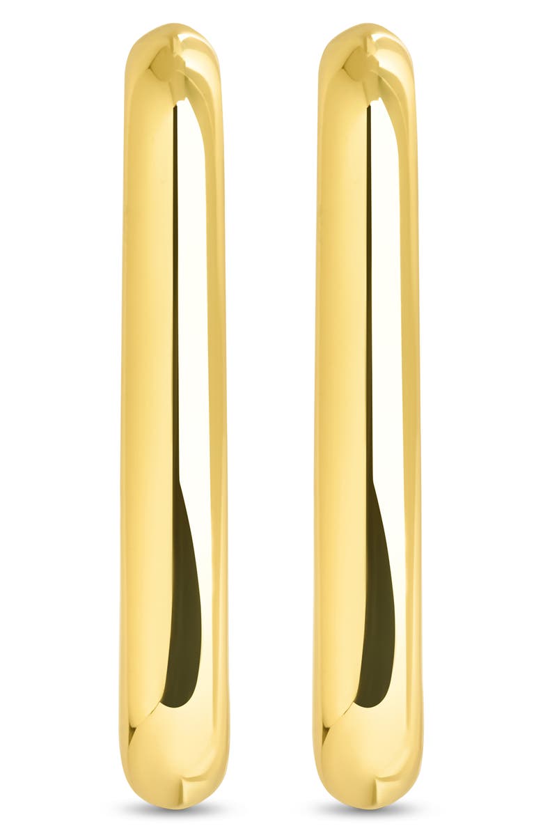 Sterling Forever Veronica Tube Hoop Earrings, Alternate, color, Gold