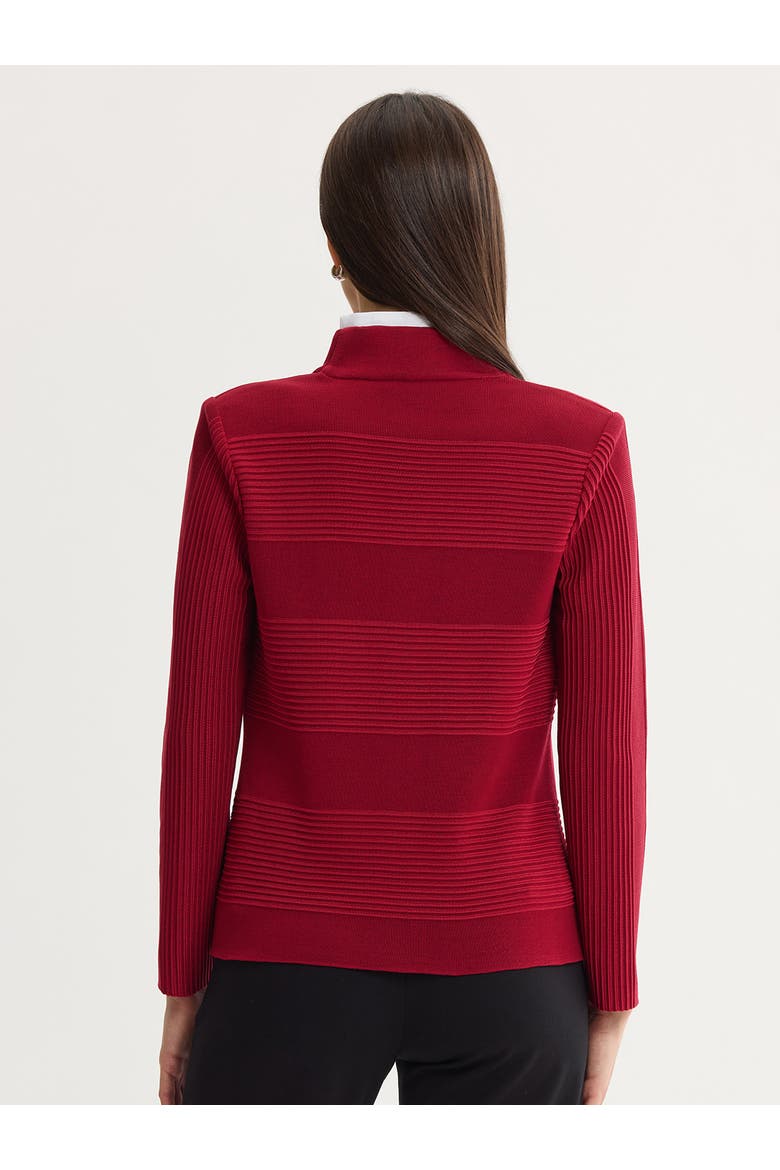 Tailored Ottoman Stitch Knit Jacket, Alternate, color, Scarlet Red