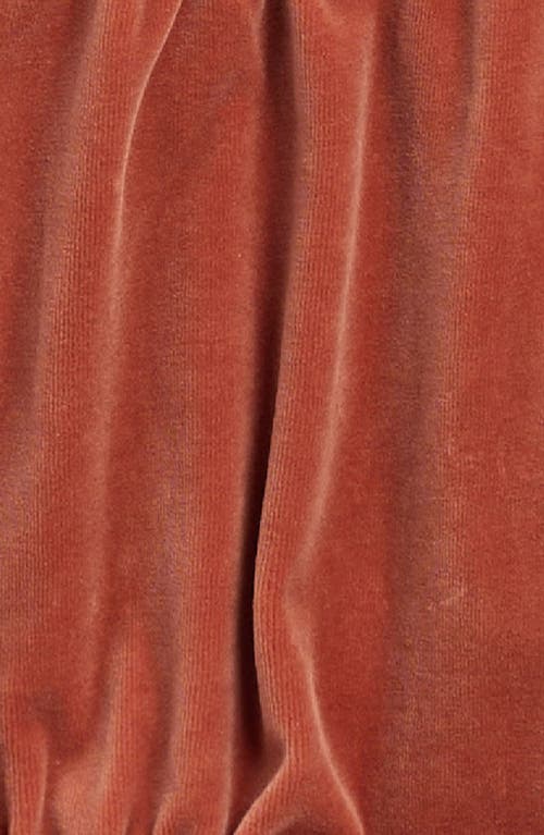 Quincy Mae Wendy Organic Cotton Velour Bodysuit In Brown