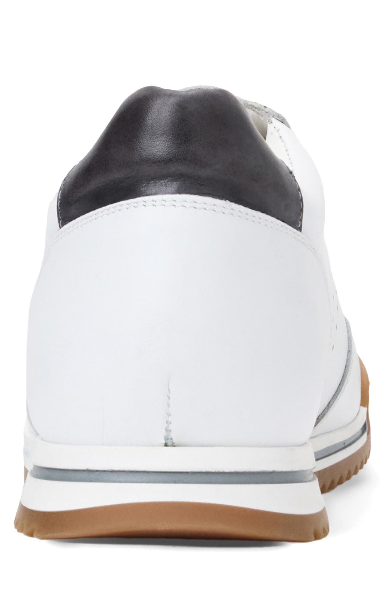 Brozzi Low Top Leather Sneaker, Alternate, color, WHITE CALF