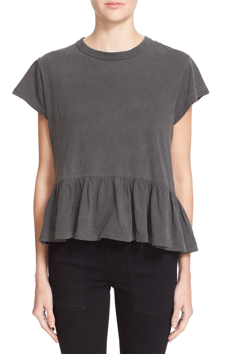 THE GREAT. The Ruffle Tee, Main, color,