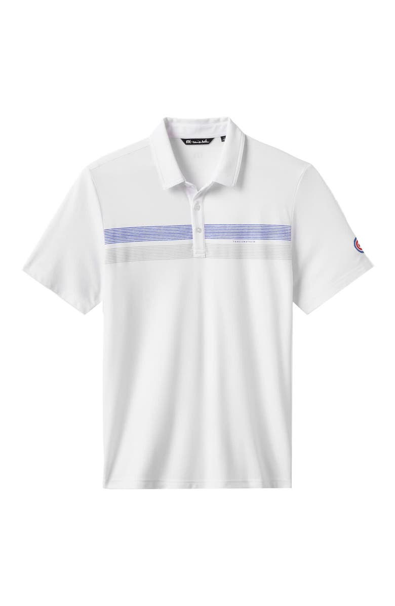 TravisMathew Men's TravisMathew White Chicago Cubs Top Recruit Tri-Blend Polo, Alternate, color, White