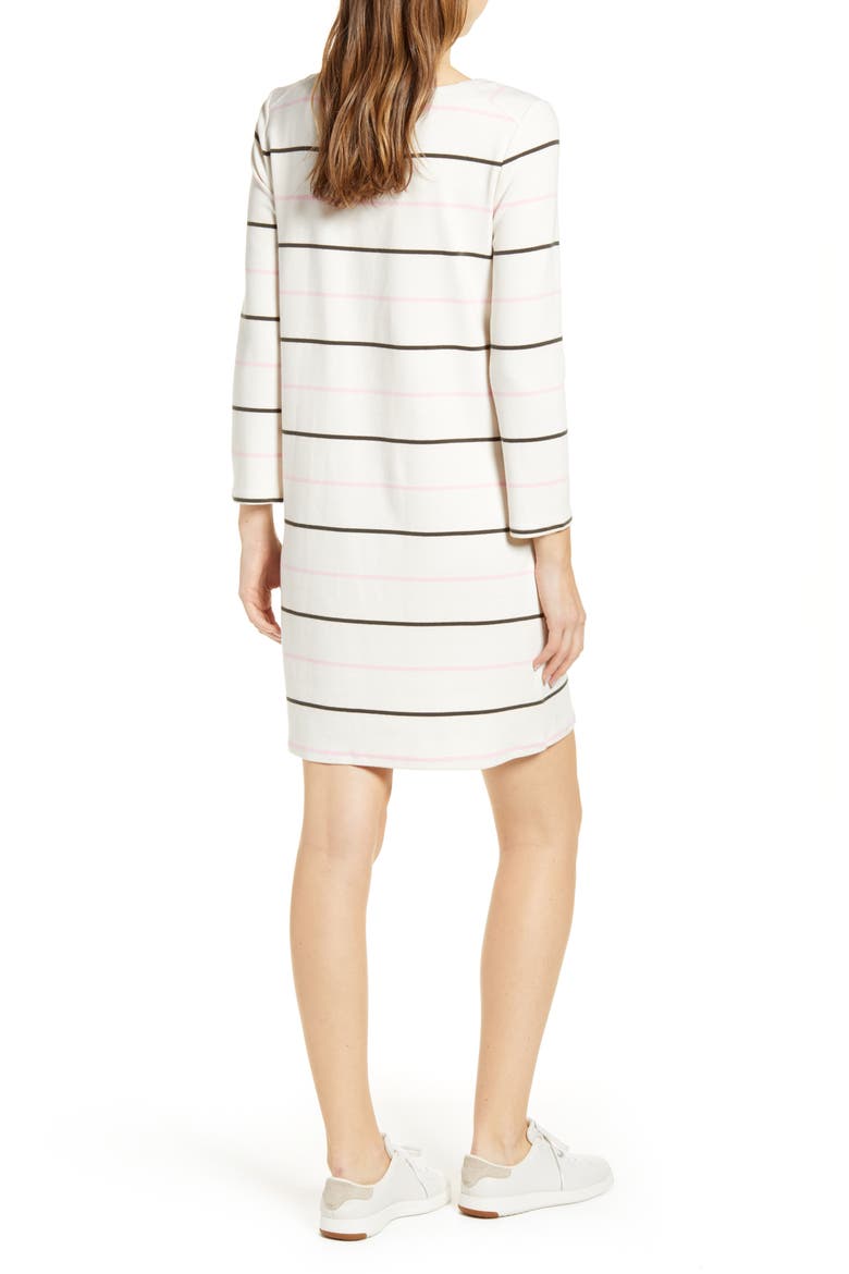 Volley Stripe Knit Dress, Alternate, color, SOFT ECRU