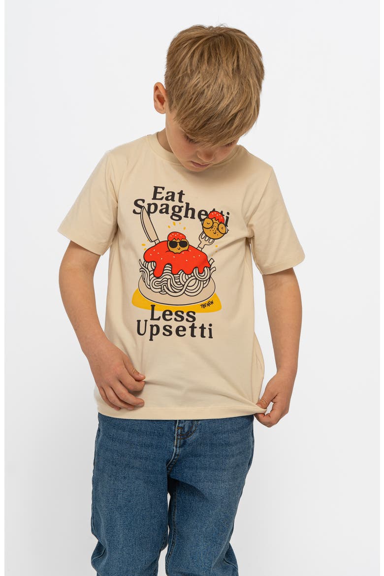 Kids' Nedrick Eat Spaghetti Graphic T-Shirt, Alternate, color, WHITE SWAN