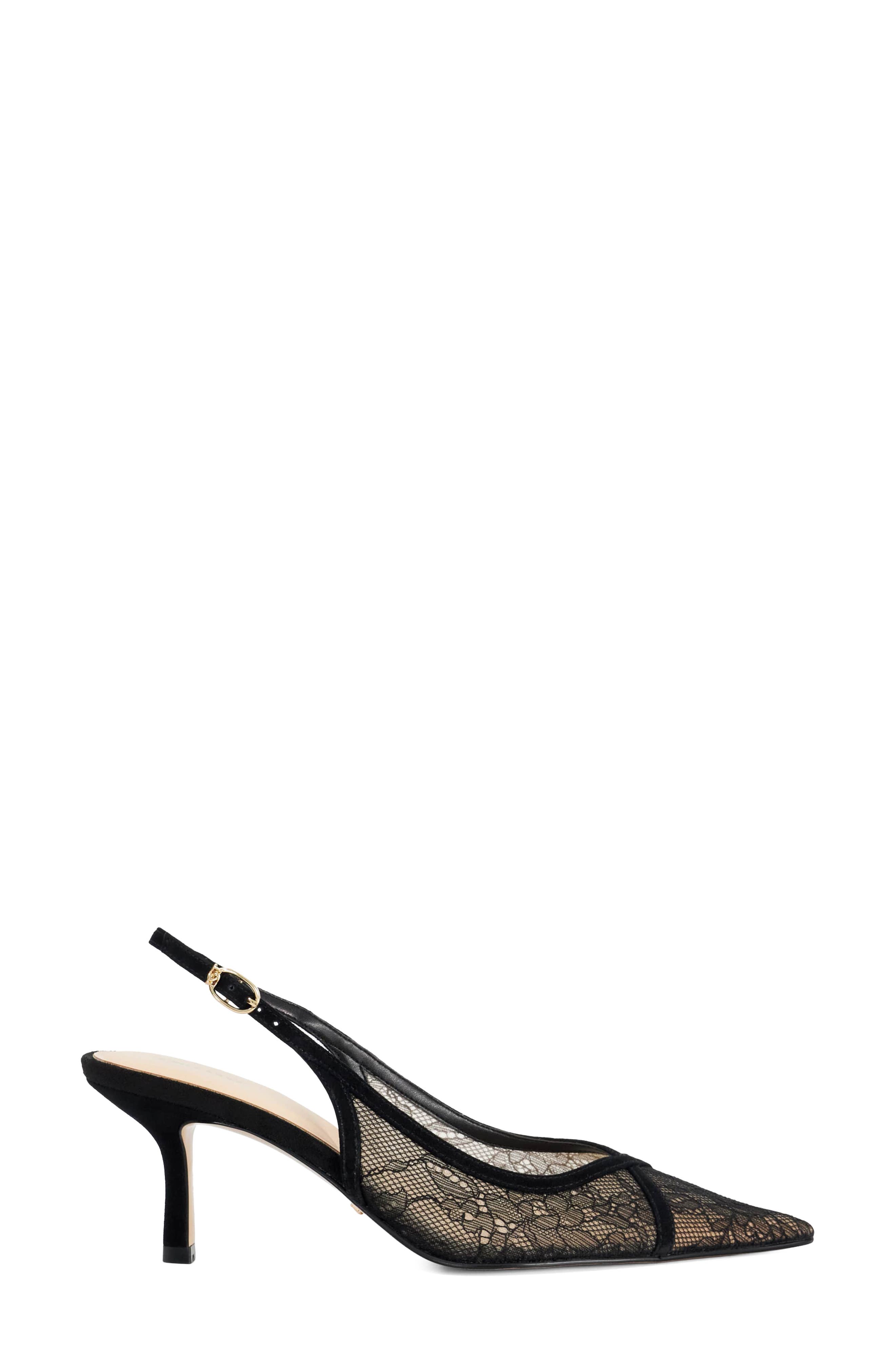 Devinity Pointed Toe Slingback Pump, Alternate, color, BLACK
